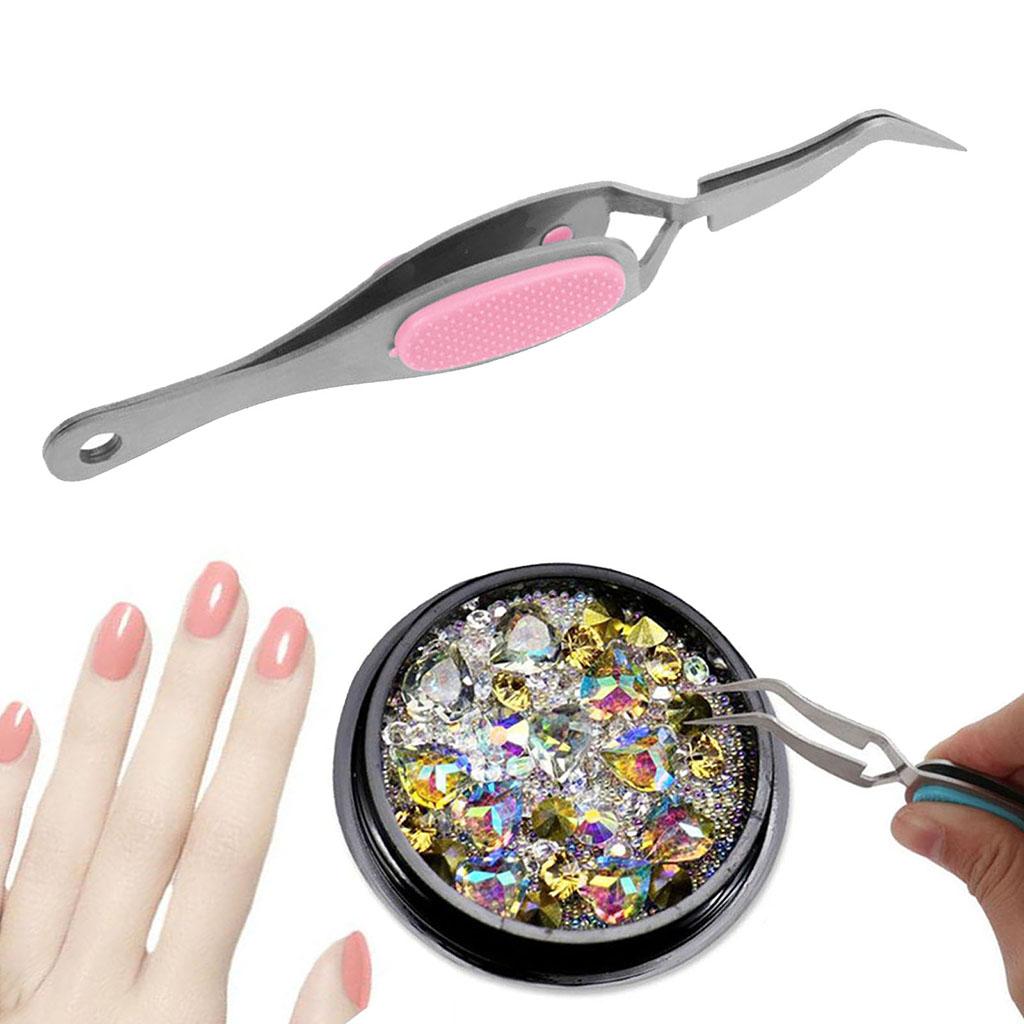 Tweezers X-Shaped Jewelry Clip Easy Clean for Nail Art Extension Nail Girl Manicurist