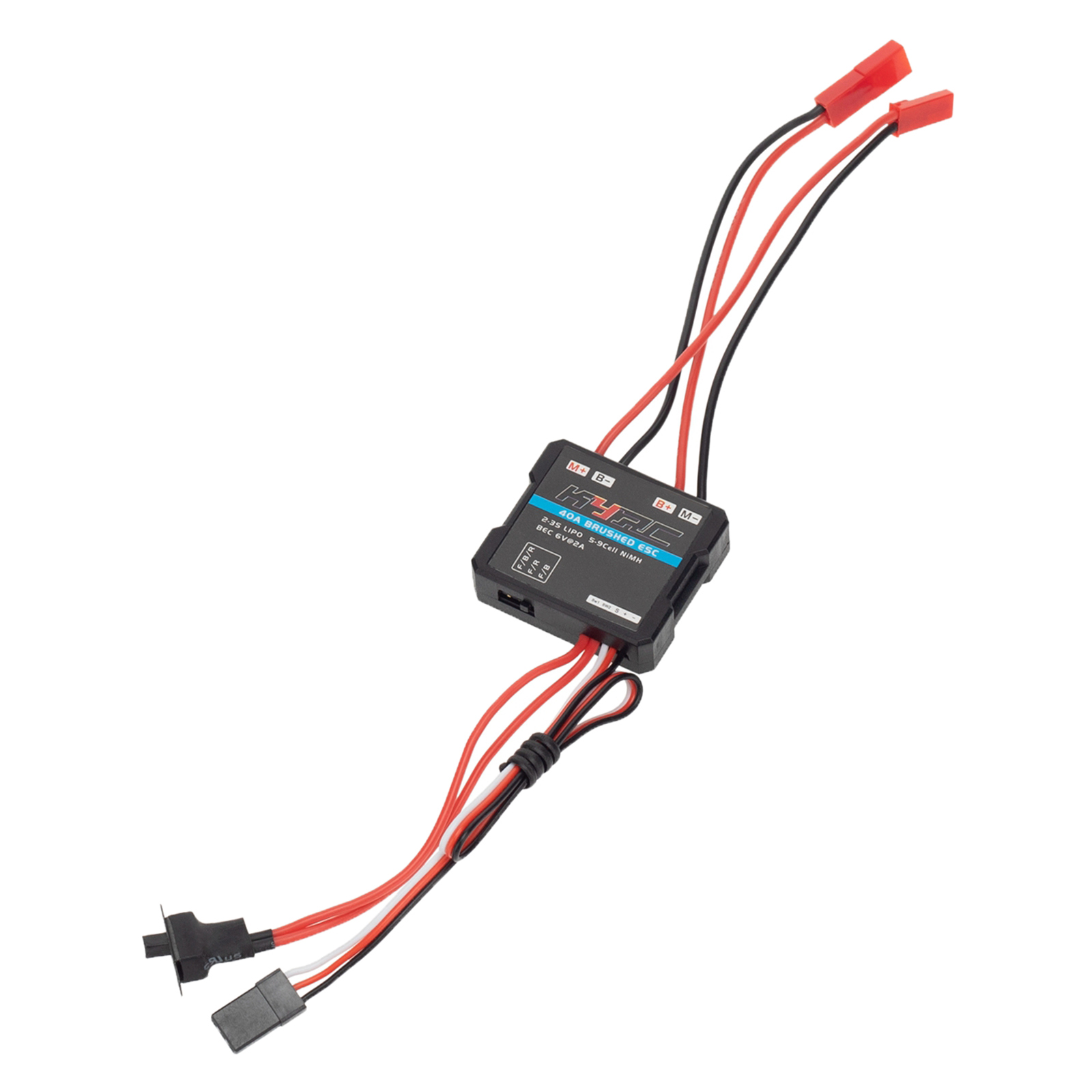 Two-way Climbing Mode Brush 40A ESC Speed Controller with 3A/6V BEC for 1:16 1:18 RC Model Car Crawler Tank Boat Short Truck