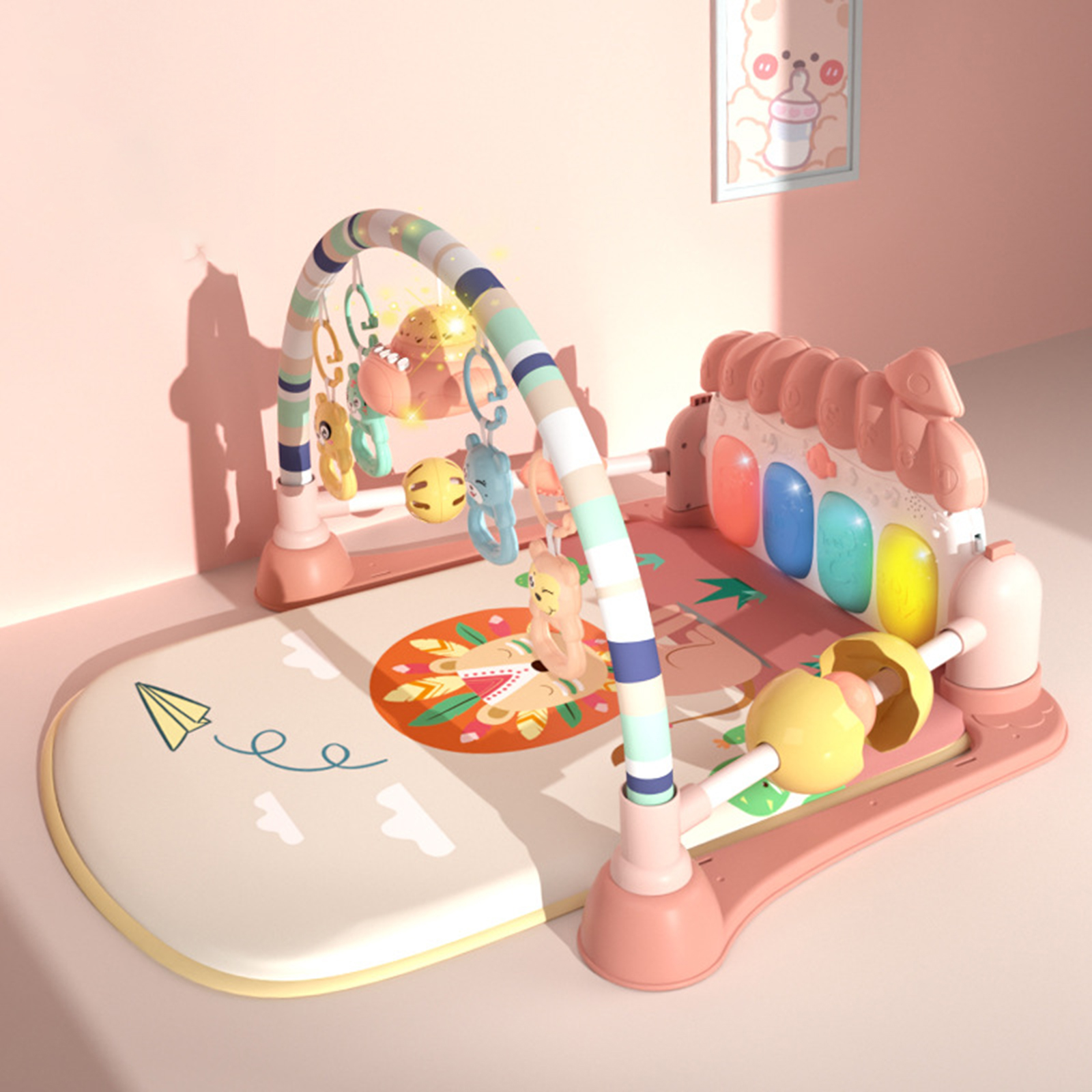 Baby Play Music Mat Carpet Toys Kid Crawling Play Mat Game Develop Mat with Piano Keyboard Infant Rug Early Education Rack Toy