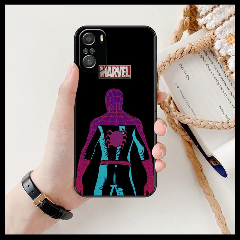 hand-painted Spider-Man cartoon Phone Case For XiaoMi Redmi Note 10 9 9s 8  7 6 5 A Pro s T Black Cover Silicone Back Pre style | AliExpress