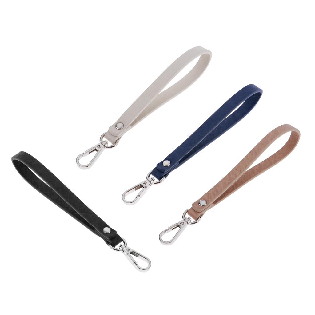 Wristlet Strap Replacement Wrist Strap Genuine Leather Hand Strap Keychain for Wallet Purse Cellphone Clutch Wristlet Bags