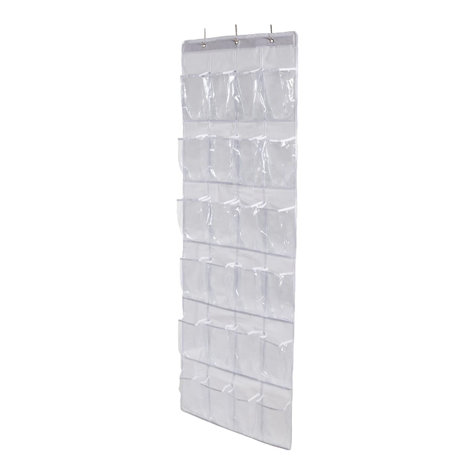 Over the Door Shoe Organizer, 24 Pocket Shoe Rack Over the Door with 3 Hooks