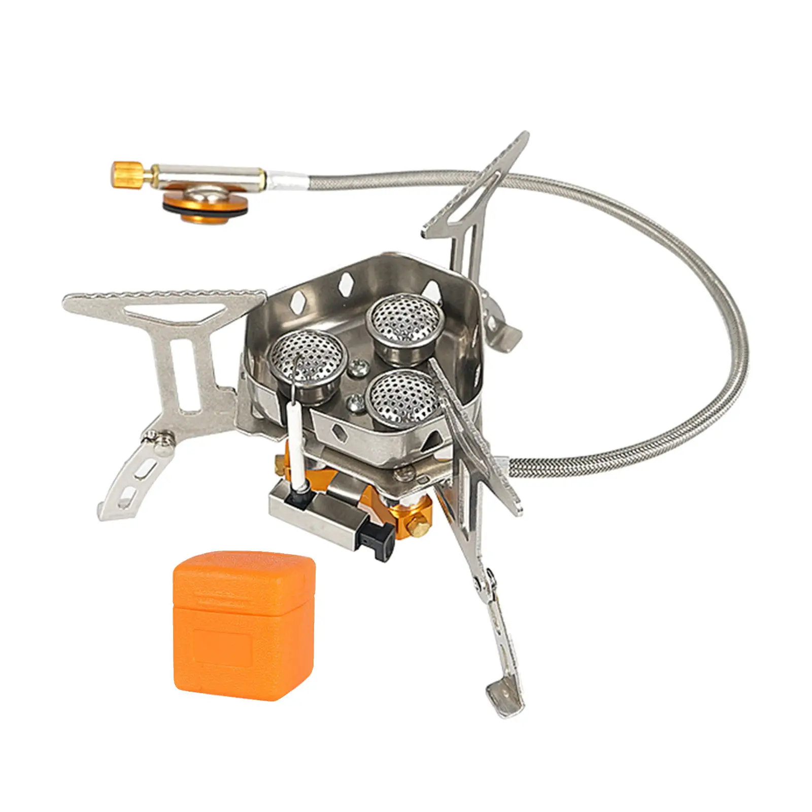 5800W Windproof Camping Stove Lightweight Portable Folding with Carrying Case Mini Cookware for Hiking Picnic Travel