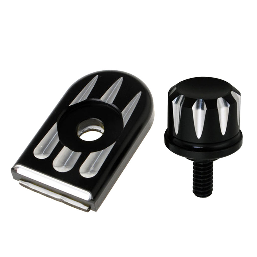 Aluminum Fender Seat Bolt Tab Screw Mount Knob Edge Cut Cover For Harley C Type