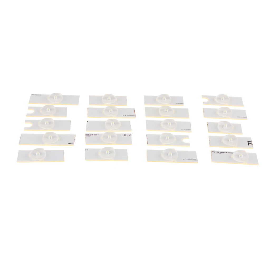 20Pcs 3-6v SMD Lamp Beads W/ Optical Lens Fliter For LED Strip Bar TV Repair