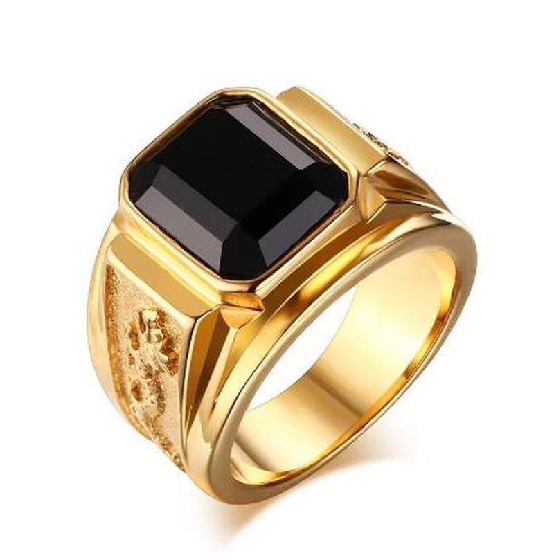 New Golden Dragon Gold Color Man AAA Wedding Ring Big Men 6-13 Retro Jewelry