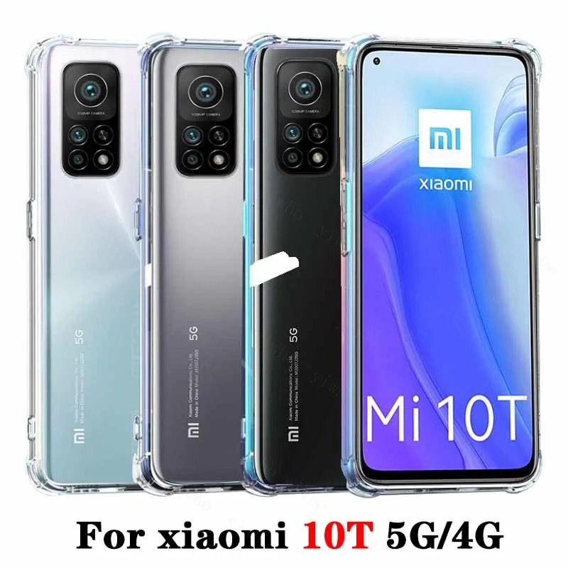 mobile phone case with belt loop Luxury Clear Shockproof Phone Case for Xiaomi Mi 10t Pro 10 T Lite 10tPro 10tlite 5g 4g Back Covers on Mi10T Transparent Cases phone carrying case