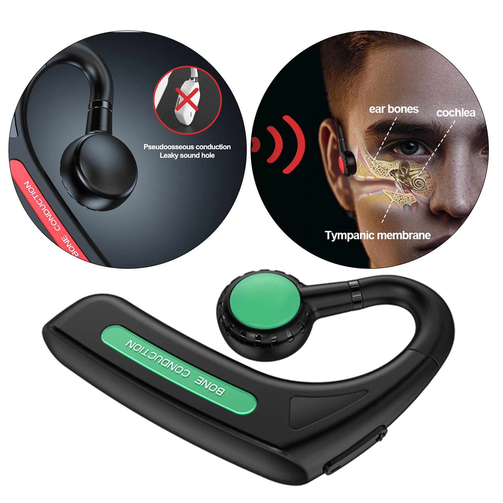 Bone Conduction Headphones 170mAh Ear Hook Style Headset Earphone NFC Function Earbuds Waterproof for Driving Swimming Fitness