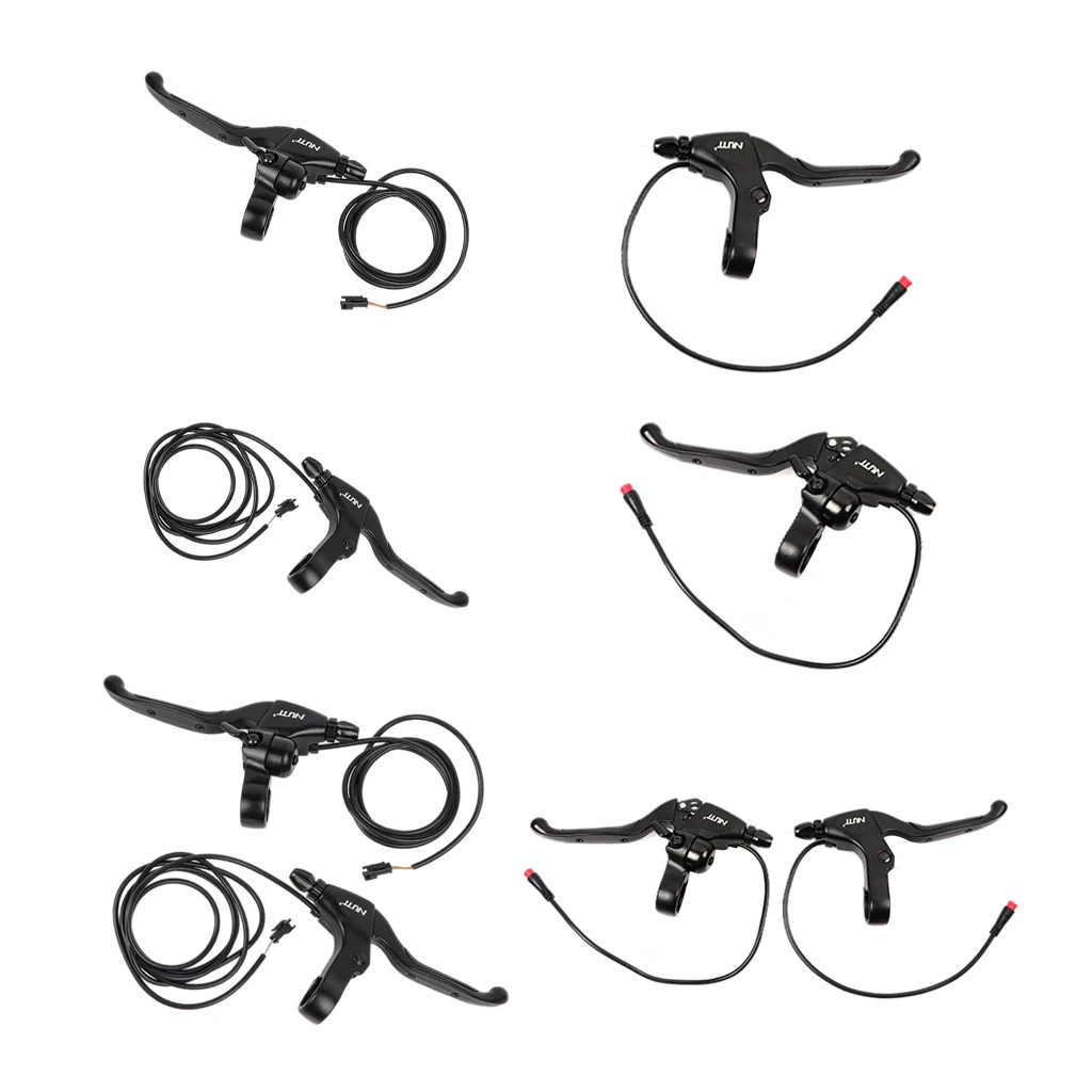 Bike Brake Handle,1 Pair Durable 2 Wires Left & Right E-Bike Bicycle Electric Brake Lever Parts