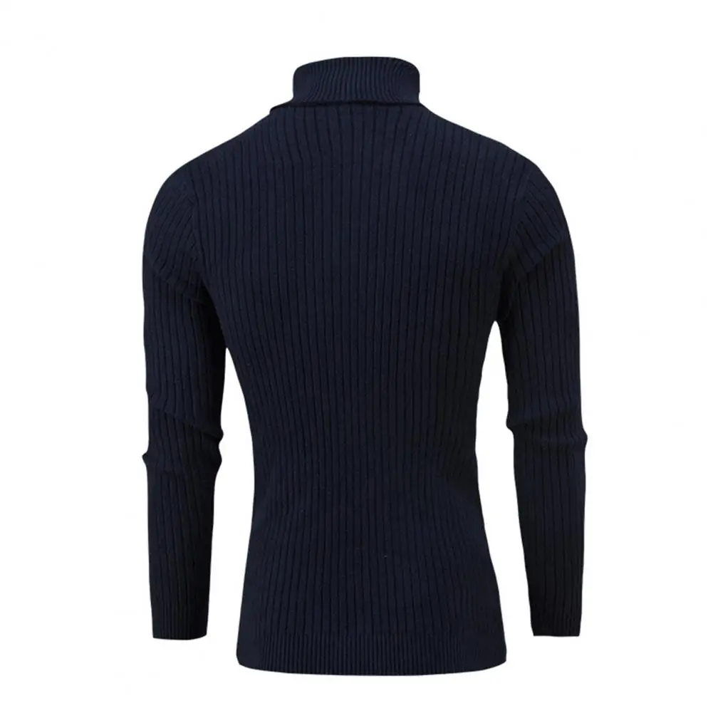 New Solid Color Long Sleeve Knitted Sweater All-matched Turtleneck Twist Men Sweater Pullover for Autumn Winter 2021 Plus Size star wars christmas sweater