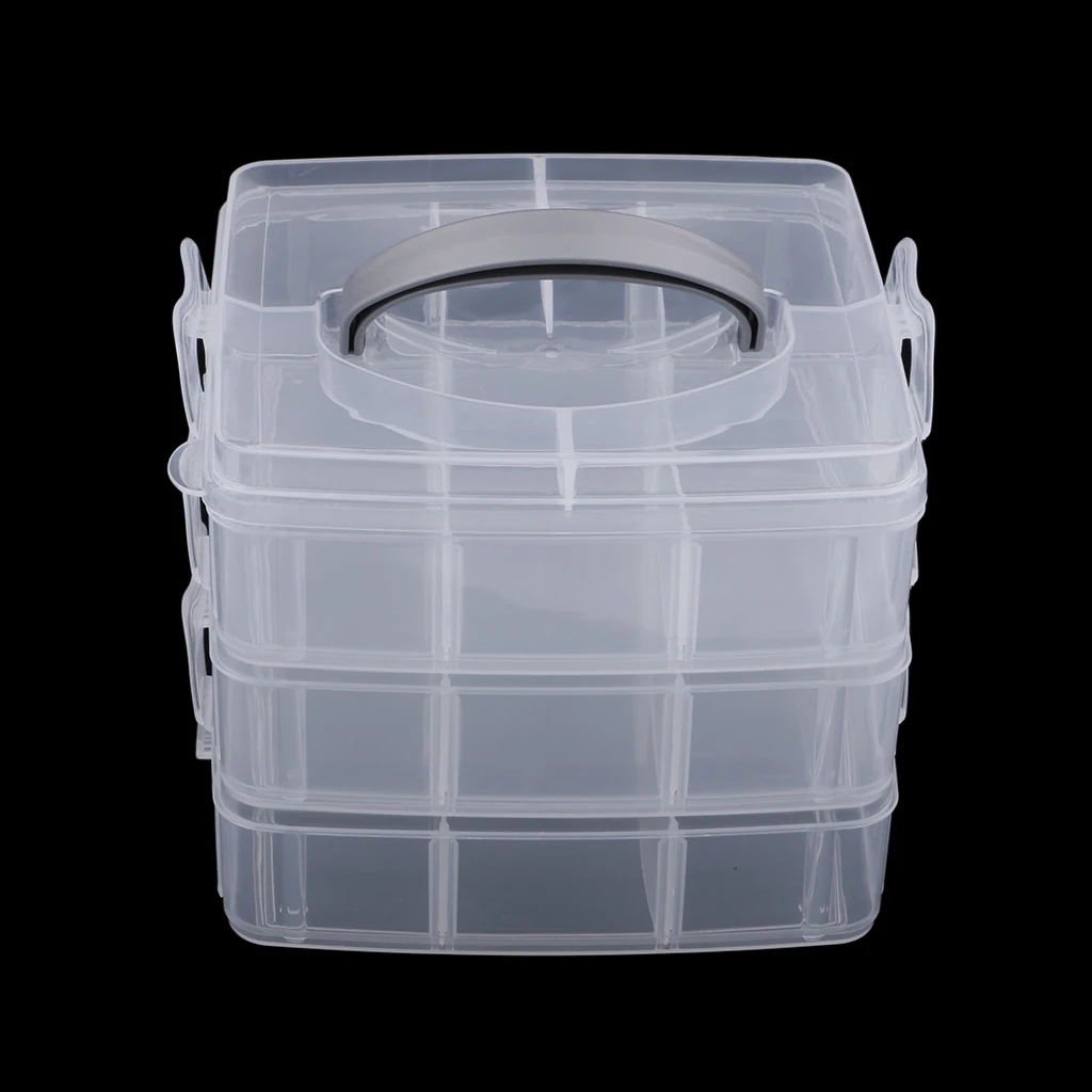 Storage box, transparent, stackable, made of plastic / plastic