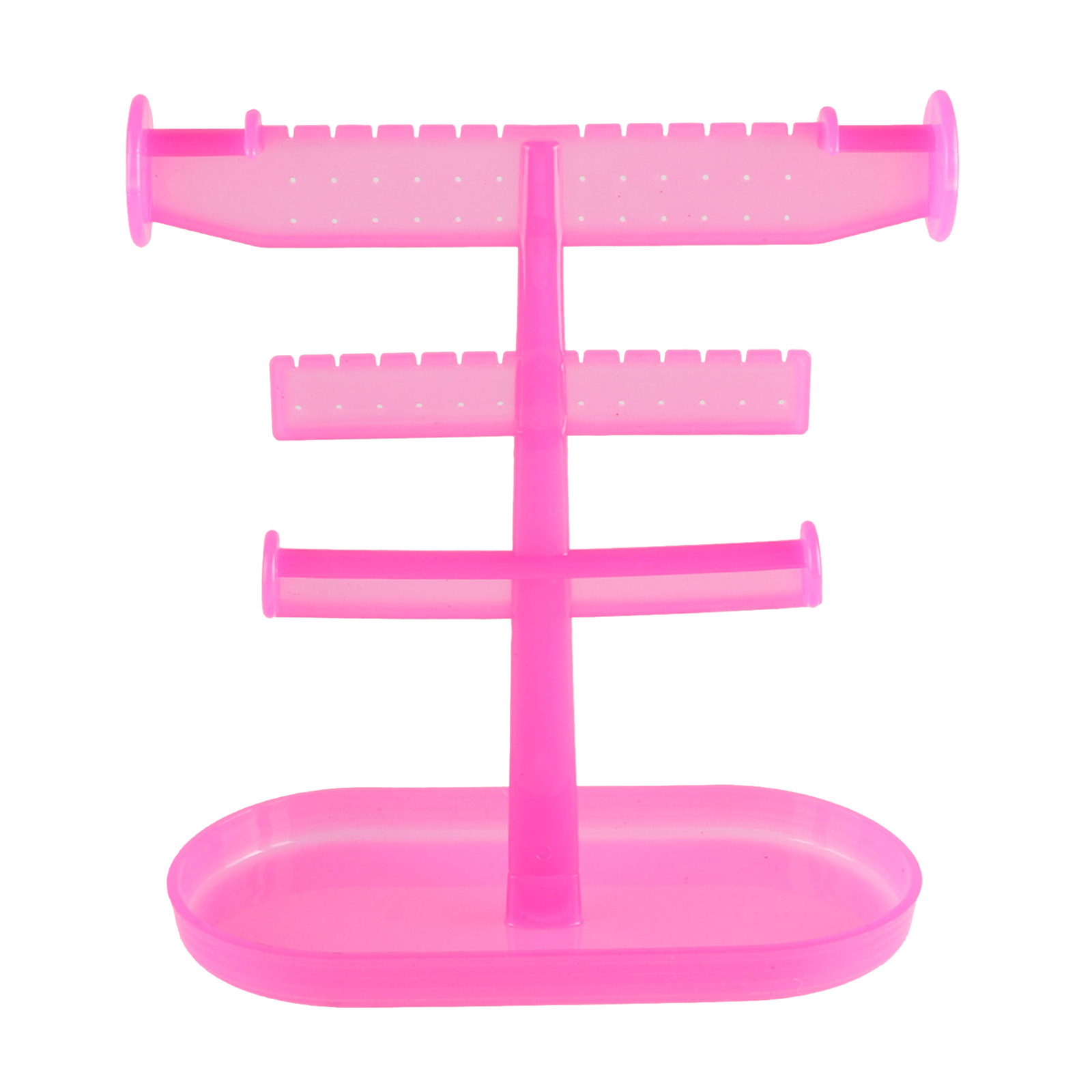 Earrings Holder for Dangle Earrings Organizer 12 Grooves for Necklaces Display Ear Stud with Tray Dish