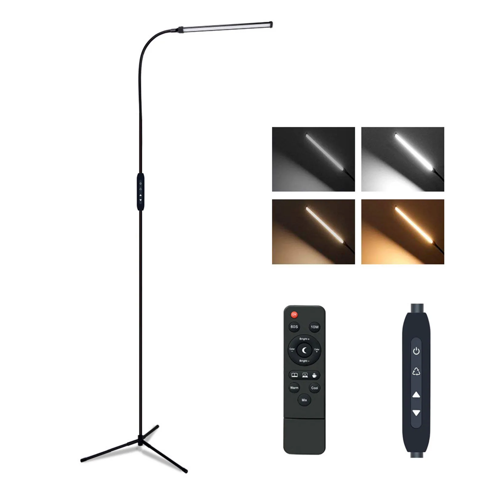 Floor-Lamp Smart Control with Remote Controller Bright Floor Lamps for Living Room Bedroom Office Kids Room