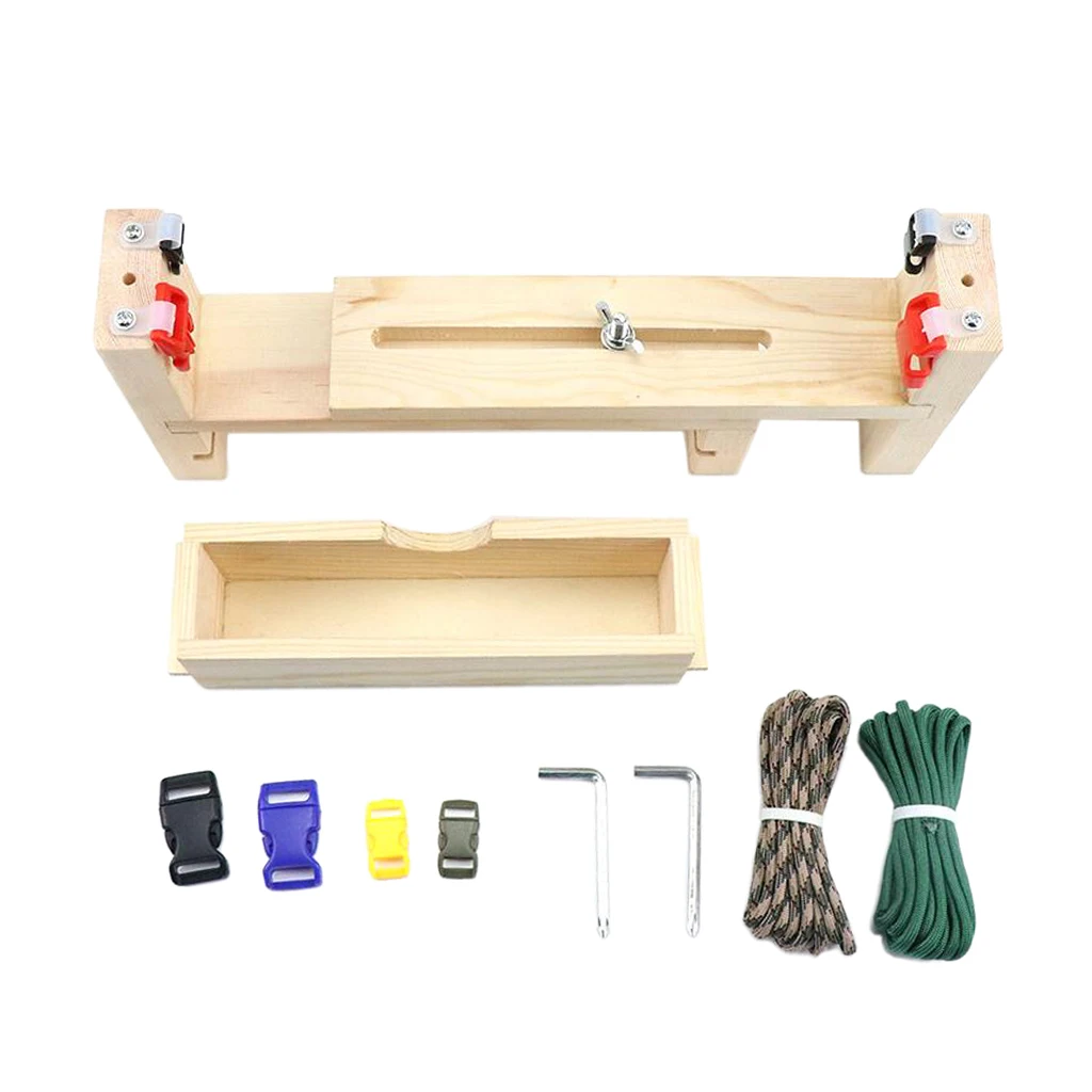 Wooden Paracord Jig Bracelet Maker Paracord Tool Kit Accessories, Durable, Easy to Operate
