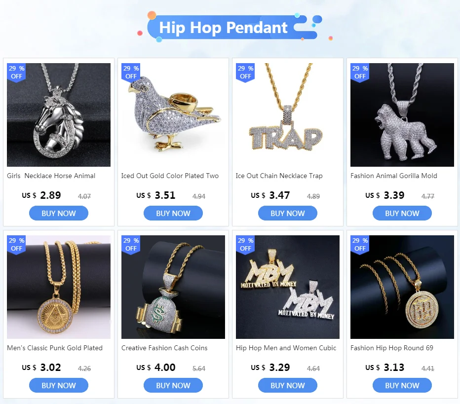Street Style Hip Hop Full Finger Personality Fashion Pendant Vertical Middle Finger Men Necklace Trendy Jewelry