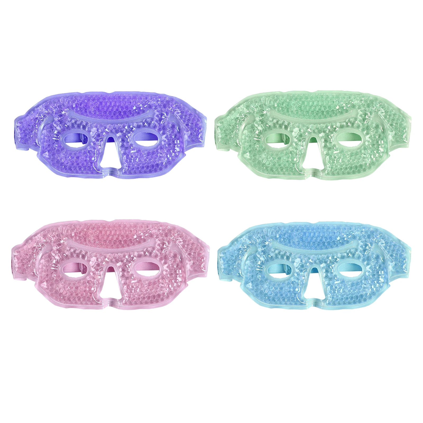 Ice Face / Eye Mask Heated Warm Cooling Hot Cold Therapy with Plush Backing Reusable Gel Mask Reduce Dark Circles Relieve