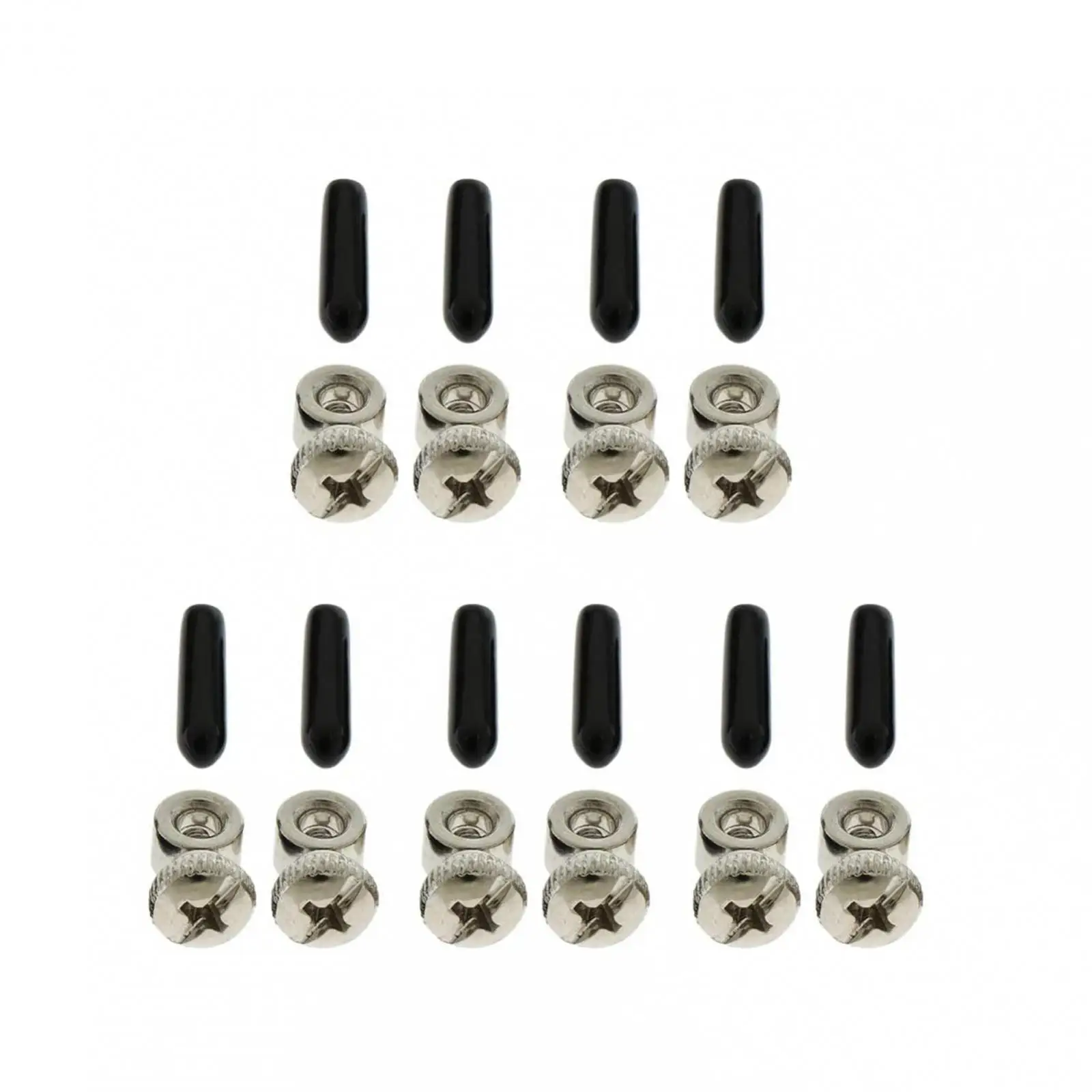 5 Sets Premium Spare Screws & Black End Caps Cover Collar and Adjusters for 