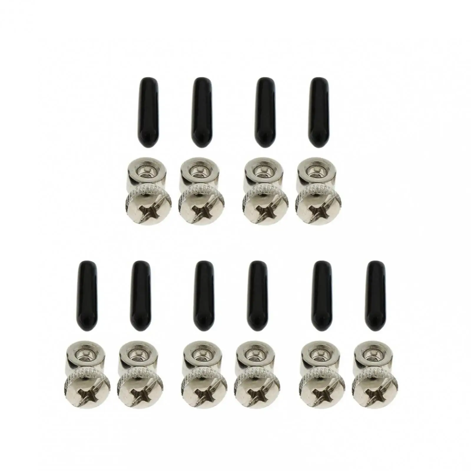 5 Sets Premium Spare Screws & Black End Caps Cover Collar and Adjusters for Speed Jump Ropes Tornillos ajustables vis reglables