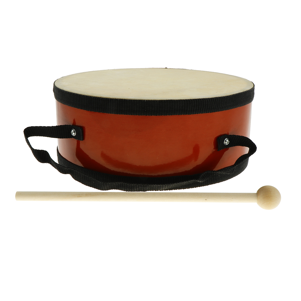 1pc Handheld Indian Drum with Beater Hammer Mini Percussion Musical Instrument 20 x 8cm