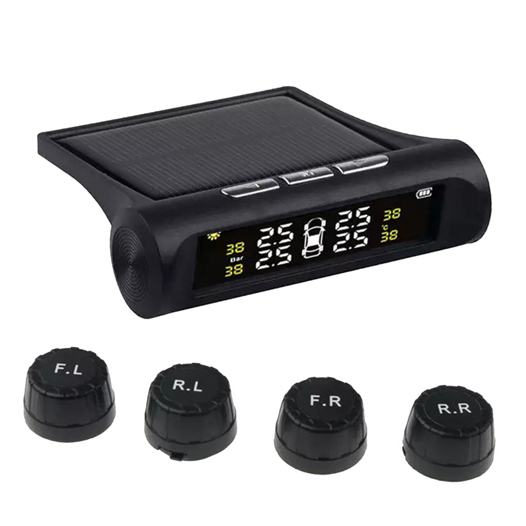 Car Tire Pressure Monitor Solar Real Time Tyre Monitoring Sytem External Sensor