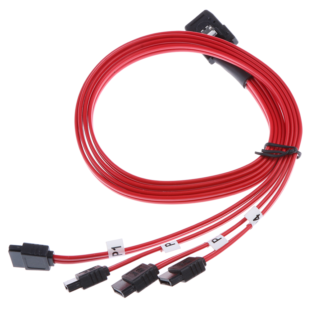 Mini SAS SFF-8087 to 4xSATA HDD Hard Drive Cables Forward Breakout Lead