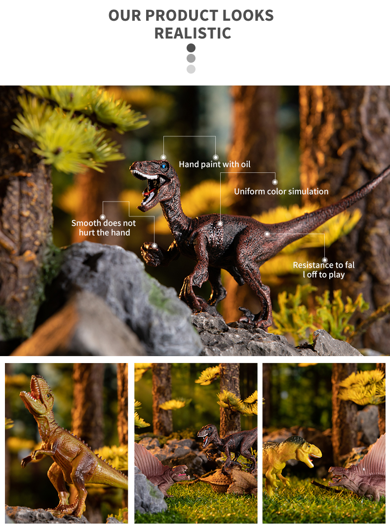 Crianças Dinossauros Jurássico Brinquedo Realista Dinossauro Playset Atividade Jogar Esteira Cena Faça Você Mesmo Simulação Brinquedos Presente-40 3d 5 Brinquedos e hobbies