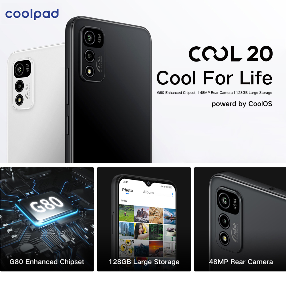 COOL 20 Global ROM Smartphone Helio G80 Octa Core 4GB 64GB 48MP Triple ...