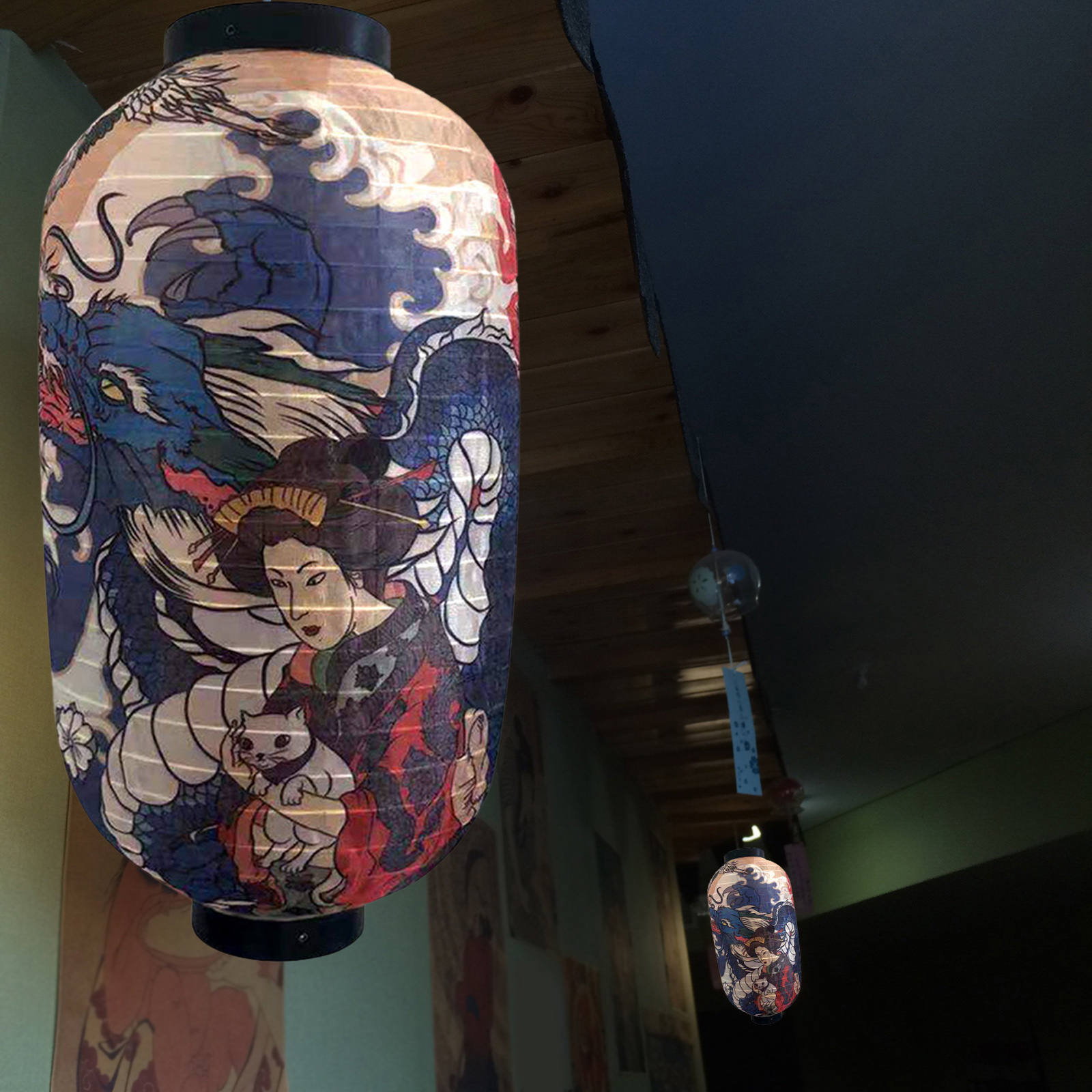 Retro Style Japanese Style Lantern Sushi Lamps Lampshades Durable Hanging Creative Ramen for Outdoor Pub Restaurant Bar Decor