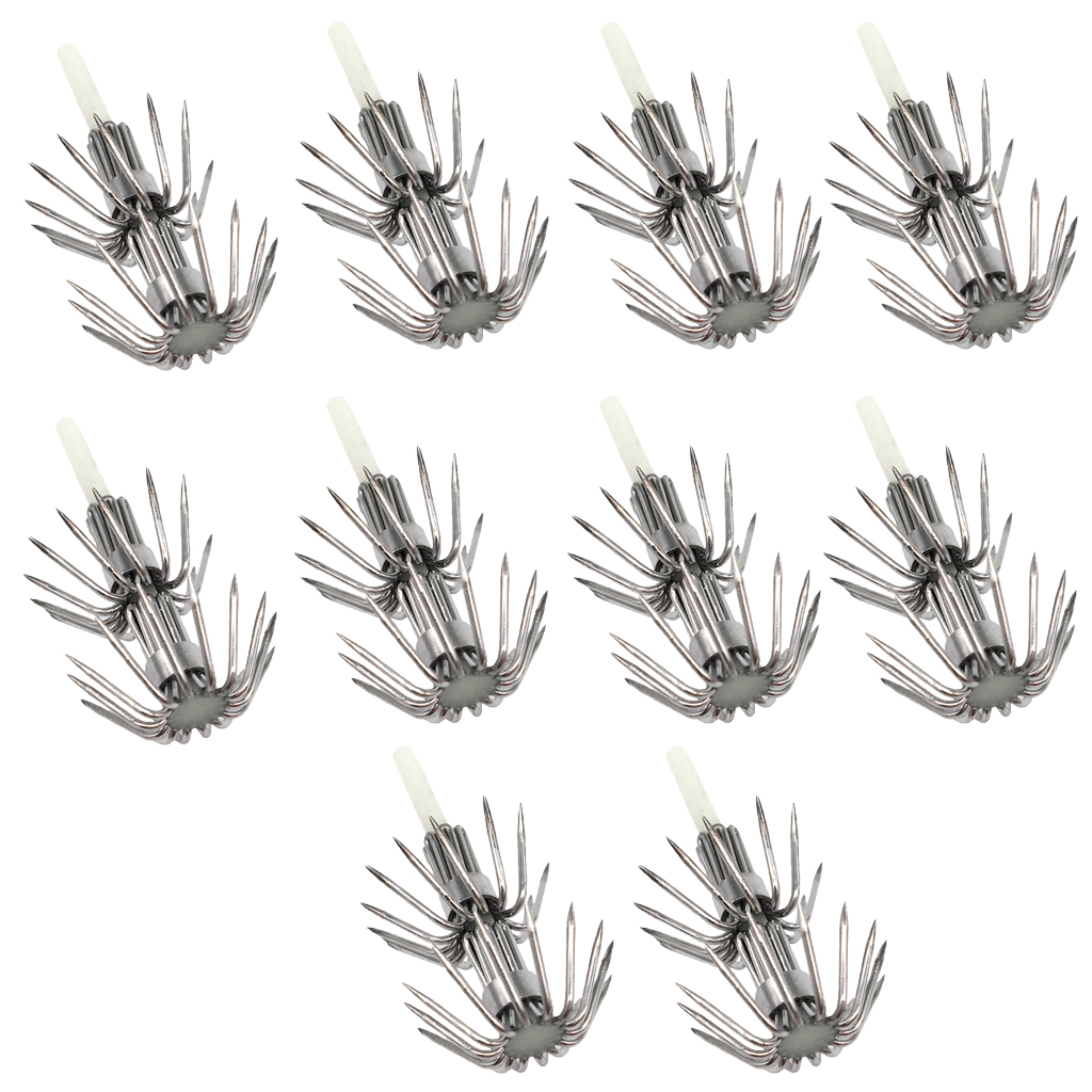10 Pieces Prawns Prawns Fishing Lures Squid Jigs Hooks Freshwater