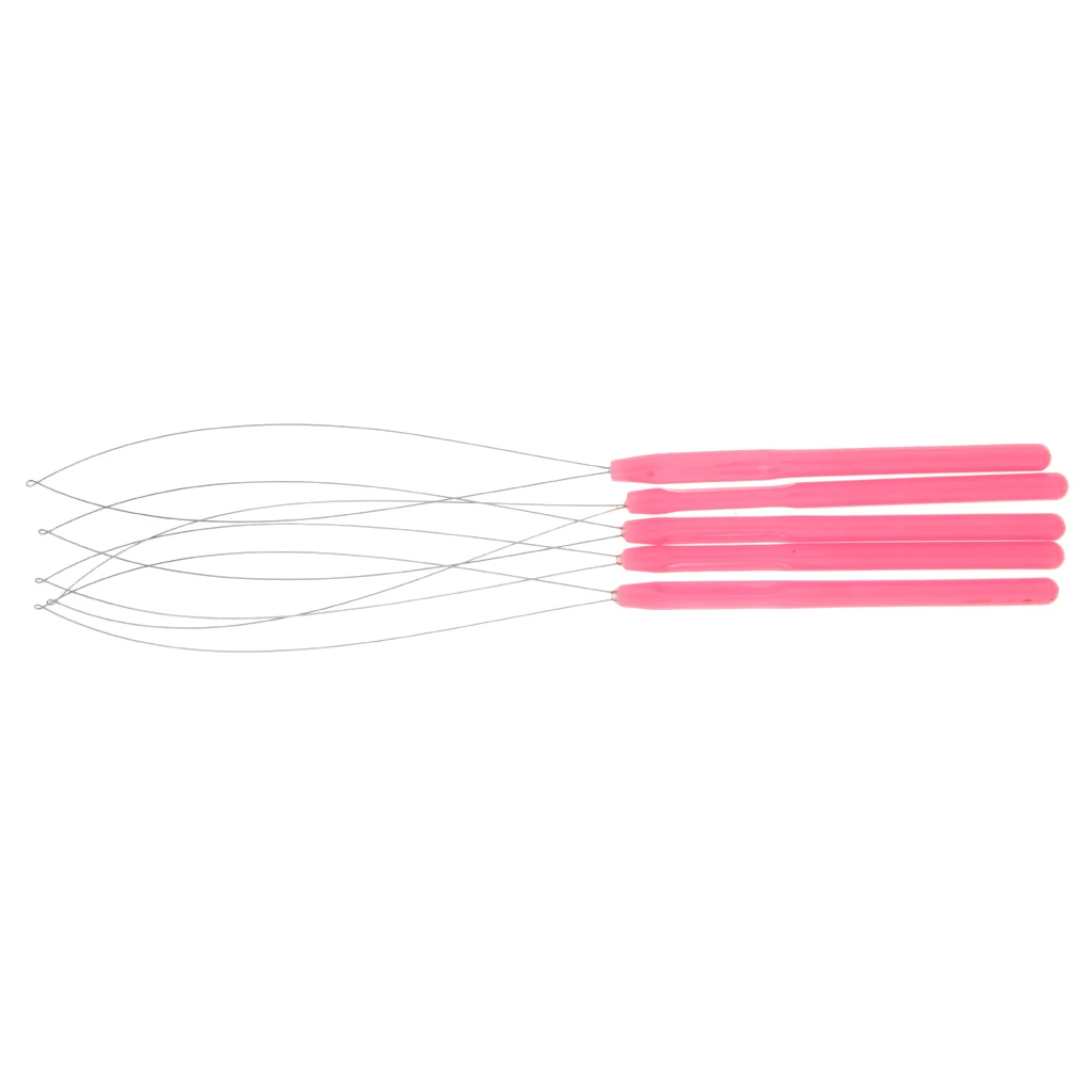 5pcs Stainless Pulling Loop  Hair Extension Tools For All Micro Beads