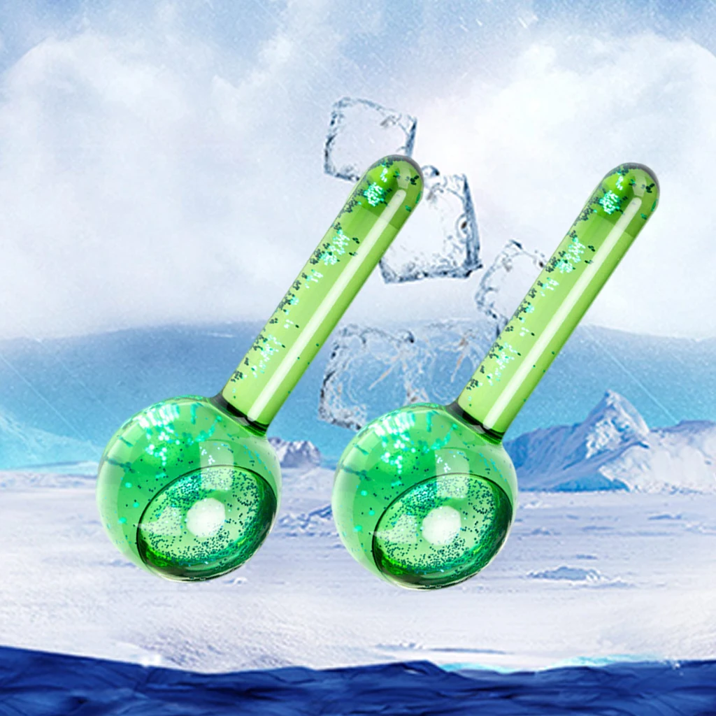 Facial Cooling Ice Globes 2 Pieces Facial Massage Tools Massage Roller for Face Eye Massage Facial Neck Care