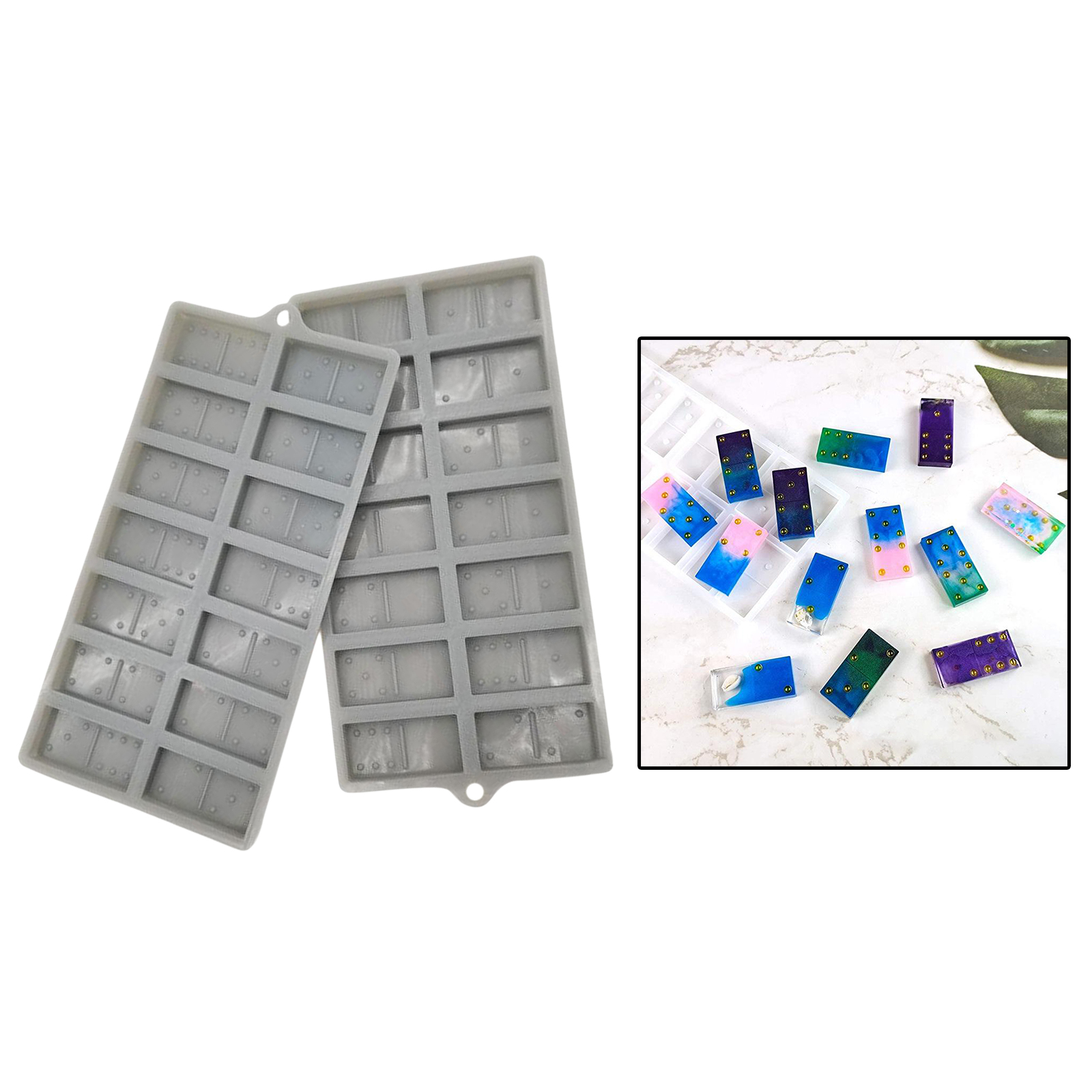 Domino Casting Mold Chocolate Bar Dominoes Mould DIY Soap Molds Accessories