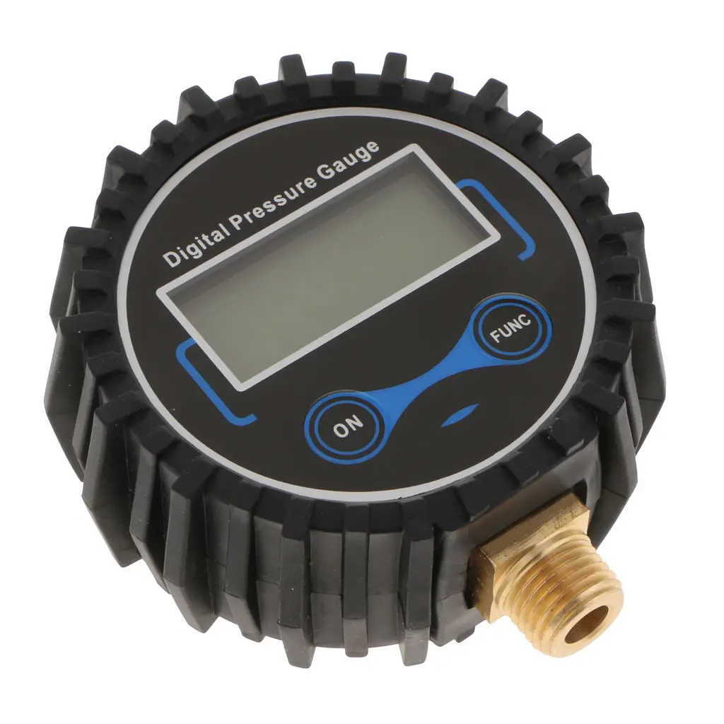 Digital Tire Pressure Gauge 200 PSI With LED Backlit  Display Heavy Duty With Robber Hose