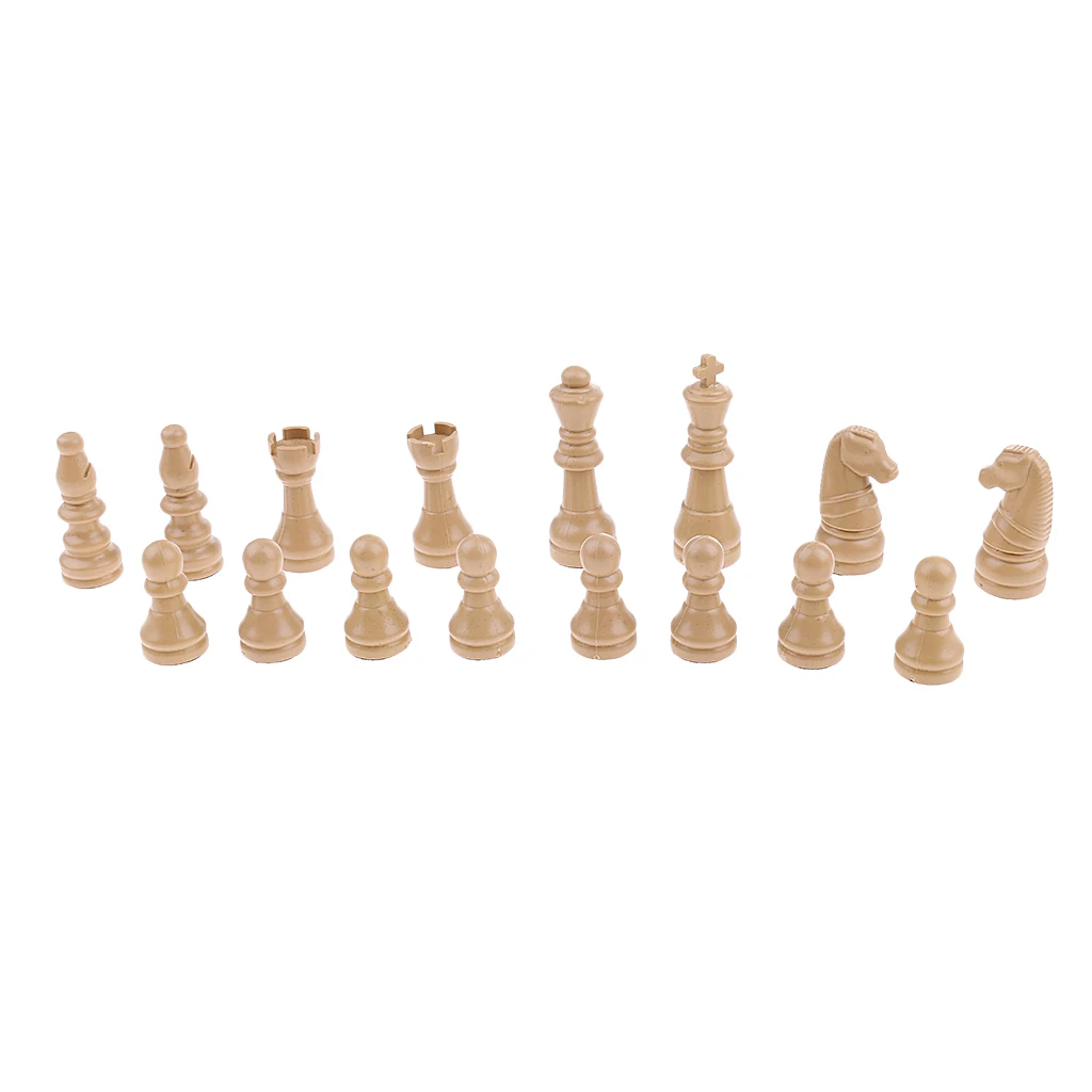 Perfeclan 16 Pieces Replacement Plastic Chess Pieces/Chessman Set International Chess Pieces Set Plastic Chess Pieces