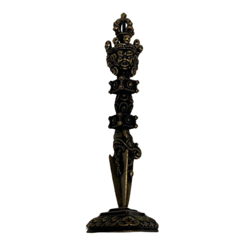 Golden Tibetan Buddhism Dorje Vajra Phurba Amulet Handmade Nepal Collectibles