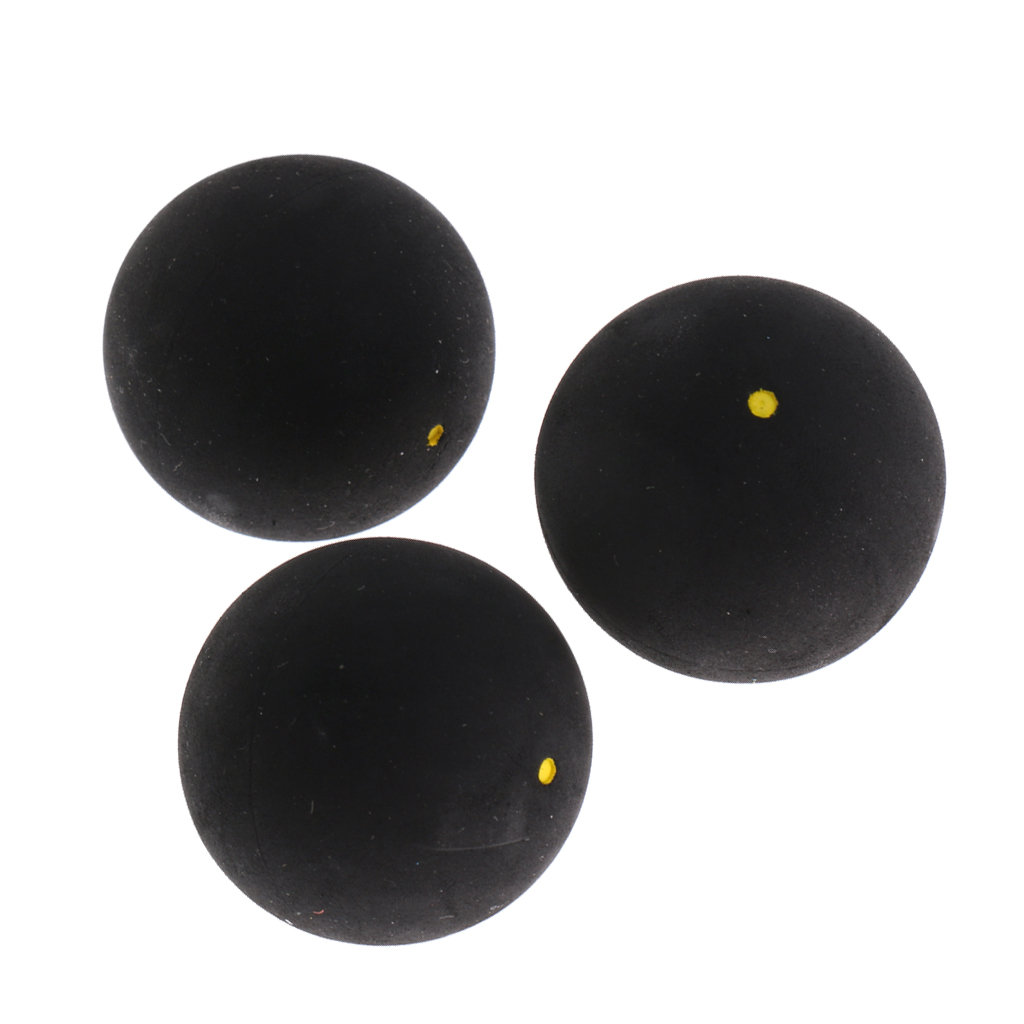 3Pcs/Set 4cm Squash Ball Yellow Racquetball Balls Racquet Sport Rubber Ball