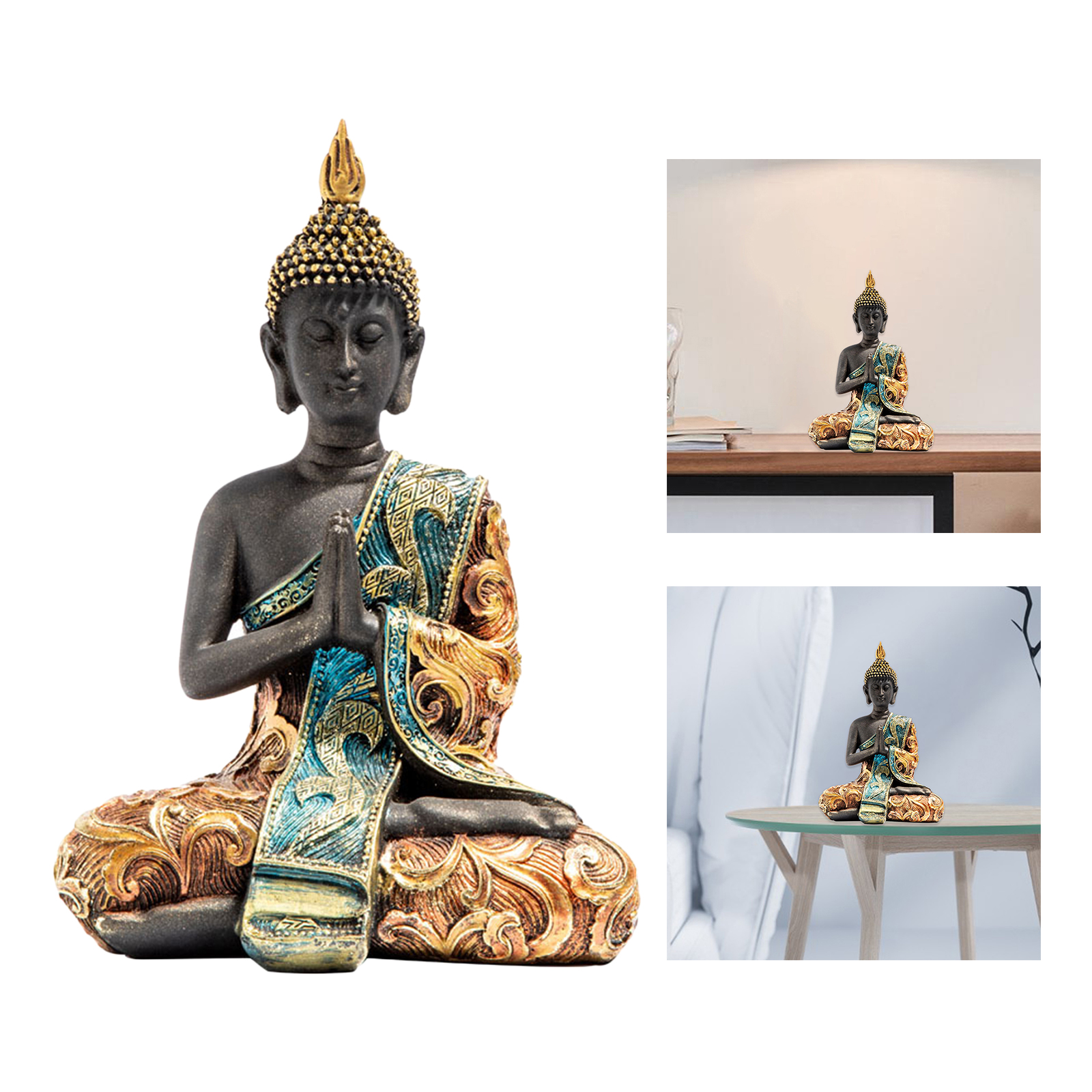 Decorative Buddha Statue Hindu Figurine Sculpture Living Room Decor Craft