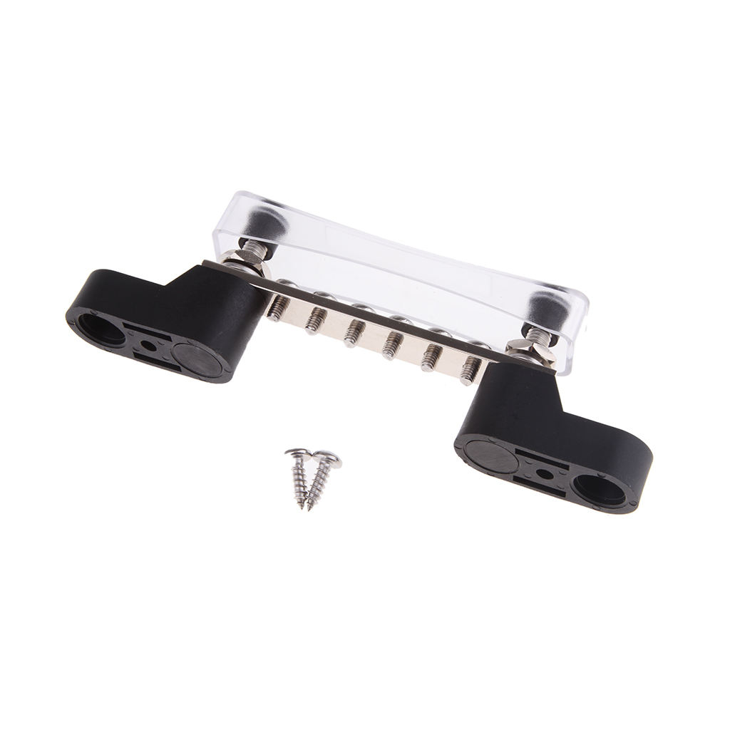 6 Way Bus Bar Electric Terminal Junction Block 12-48v For Truck Boat Car