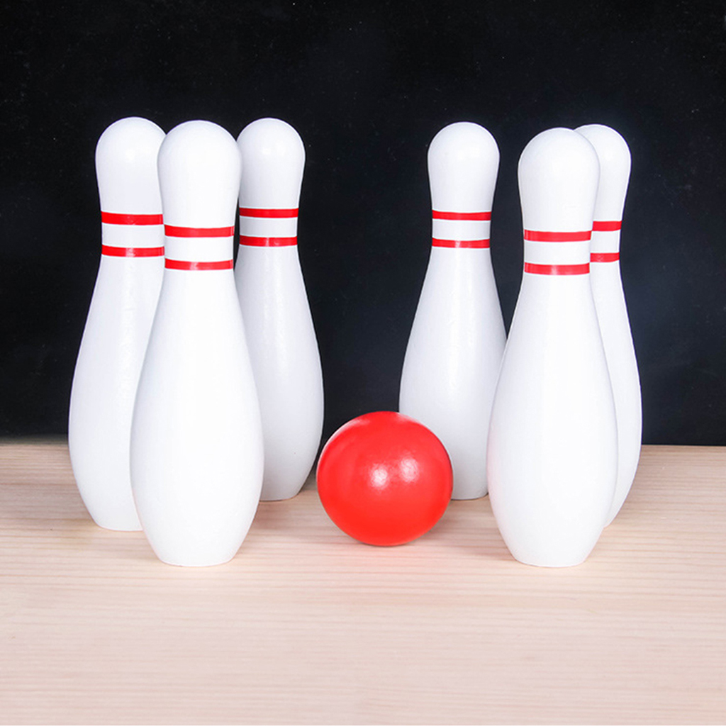 Kids Bowling Set,Tossing Wooden Toy Indoor and Outdoor,Sport Game for Family Pins and Ball for Child 3,4,5,6 Years Old