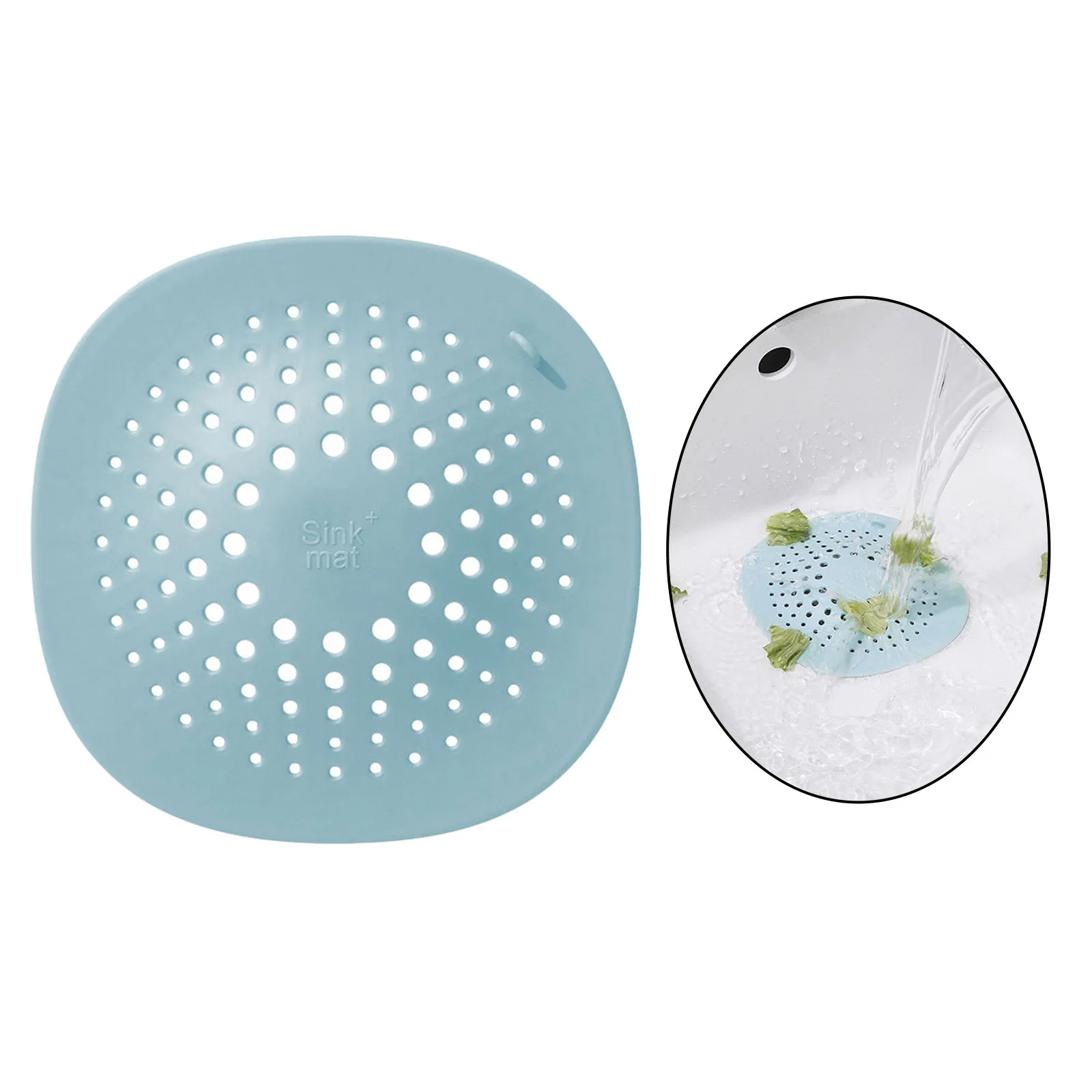 Kitchen Drain Hair Catcher w/Suction Cups Bath Stopper Sink Strainer Water Trap Cover Flexible