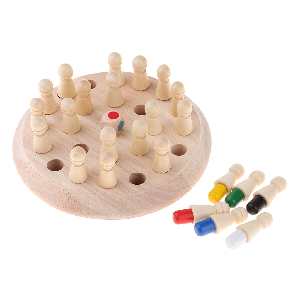 Kids Wooden Memory Match Stick Chess Fun Color Game Board Puzzles Educational Toy Cognitive Ability Learning Toys for Children