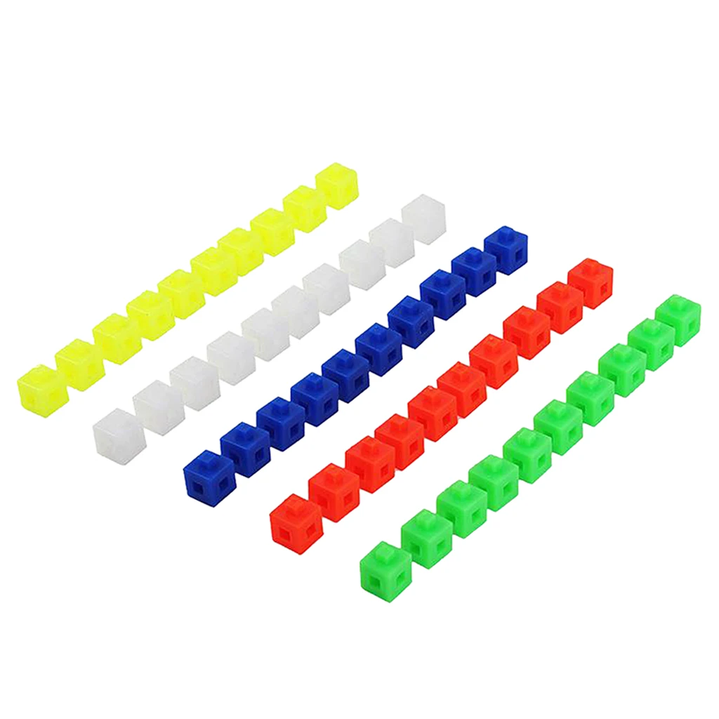 50pcs Plastic Interlocking Math Link  Preschool Learning Toy