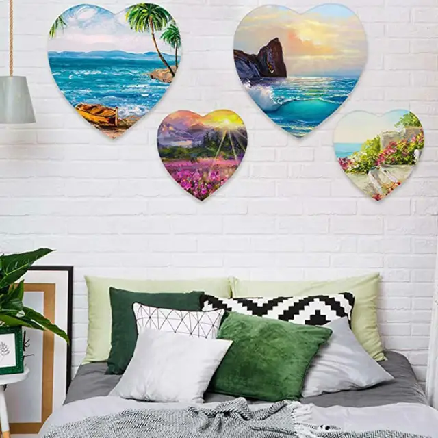 1pc White Blank Art Boards Heart Shaped Stretched Framed Artist Canvas For  Oil Painting Acrylic Watercolor Oil Painting Board - AliExpress