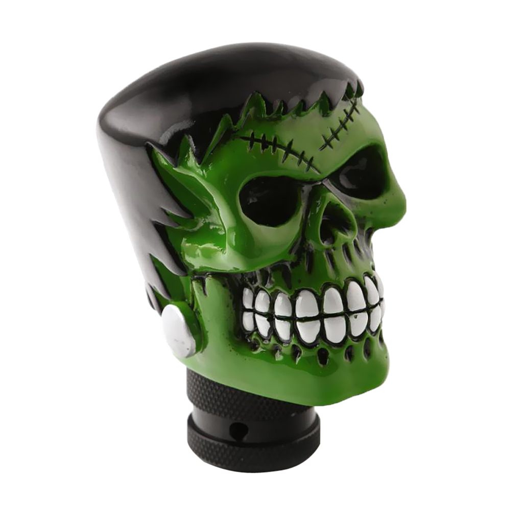 Funny Skull Head Car Manual Operation Gear er Knob Acrylic Green