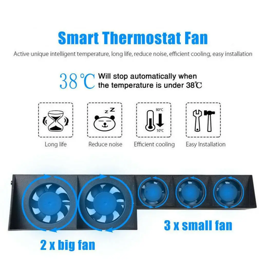 5-Fan Game Host Cooling Fan For   4 Pro Console External Cooler