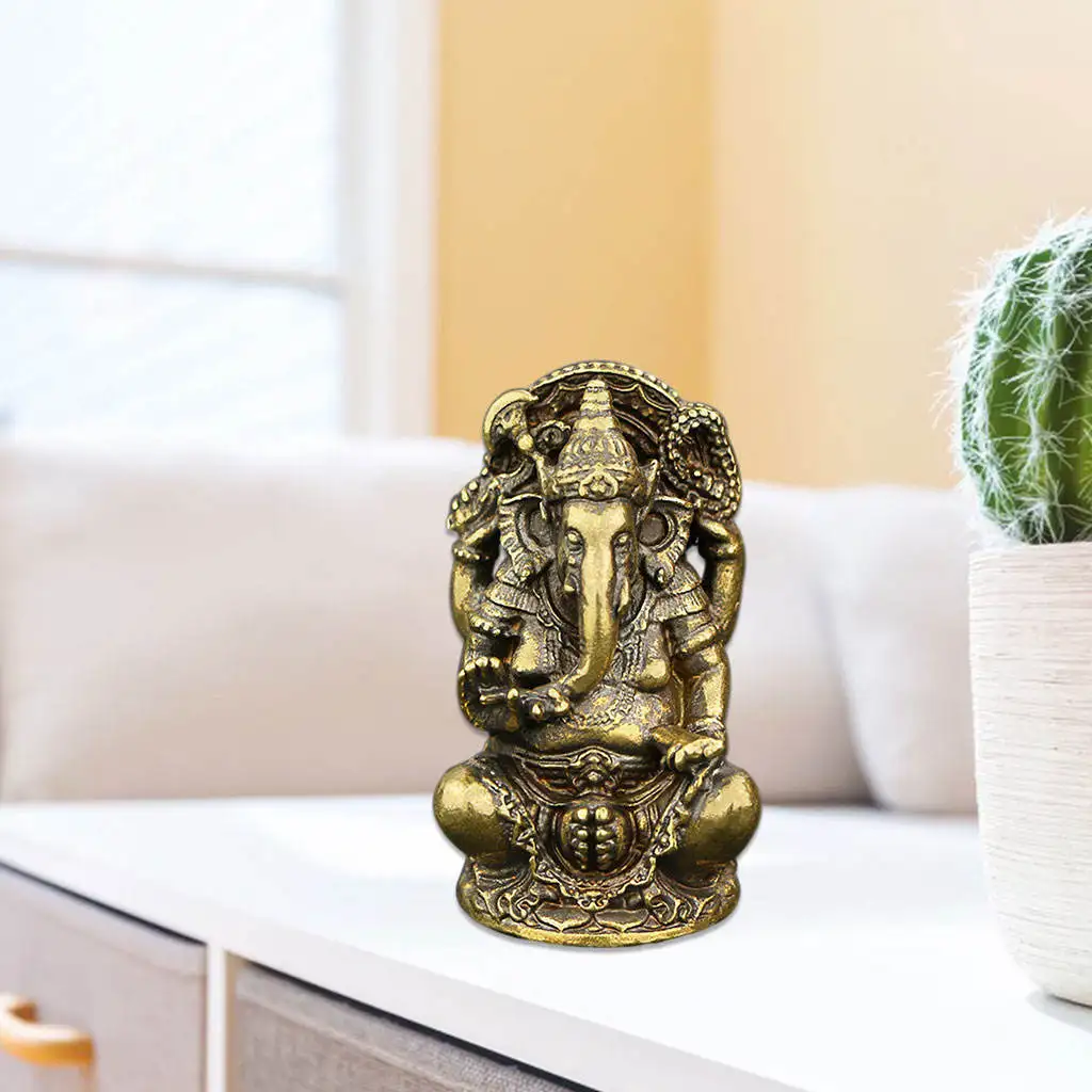 Rare Ganesha Figurine Hindu Buddha Statue Home Living Room Porch Office Table Decoration Sculpture