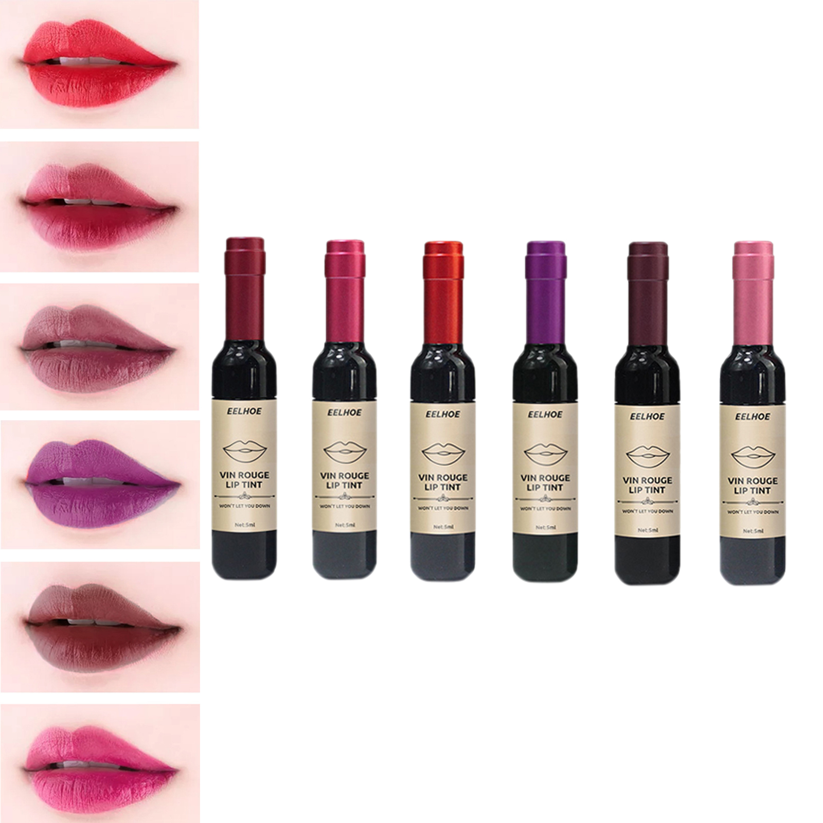 Wine Red Wine Liquid Lipstick Red lips Cosmetic Matte Lip Tint Baby Pink Lip for Women Makeup