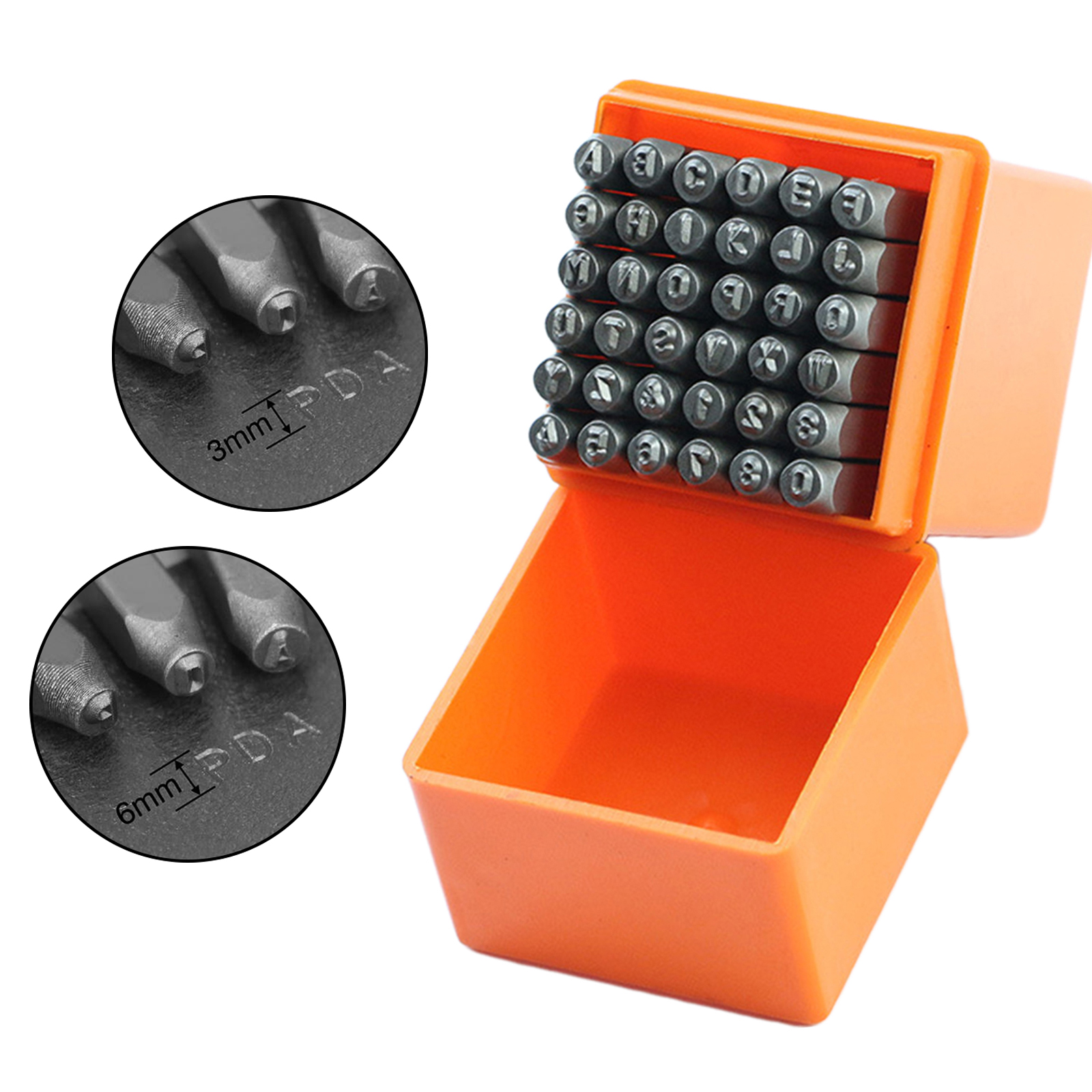 36pcs Number & Capital Letter Stamp Set (A-Z & 0-9) Punch Set for Imprinting Metal, Plastic, Wood, Leather