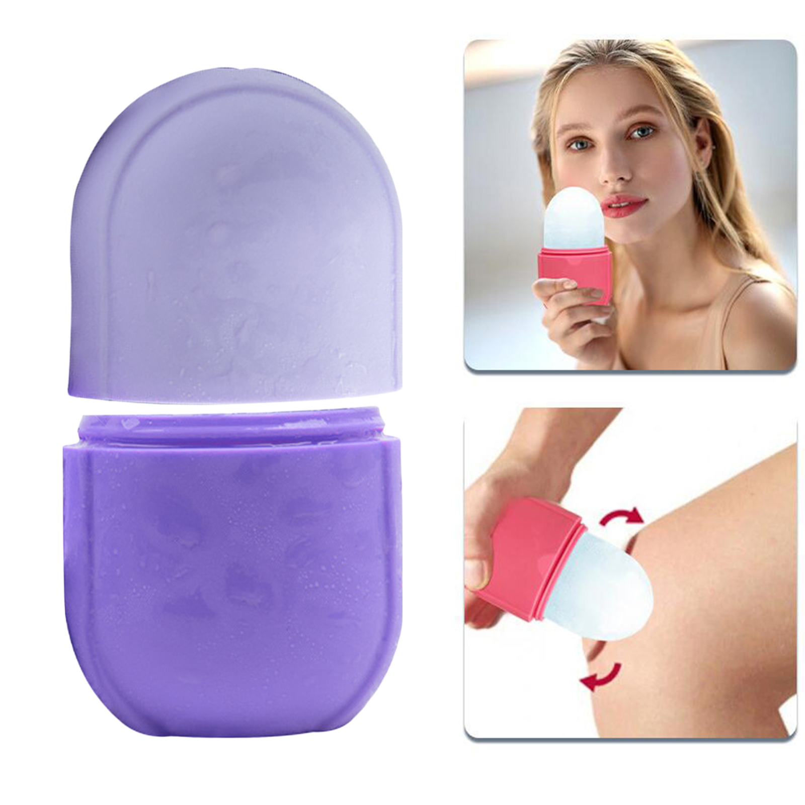 2Pcs Ice Massage Cups Cold Massage Roller Tool Freezable for Muscle Body Muscles Stiffness Joint Back Pain Relief Inflammation