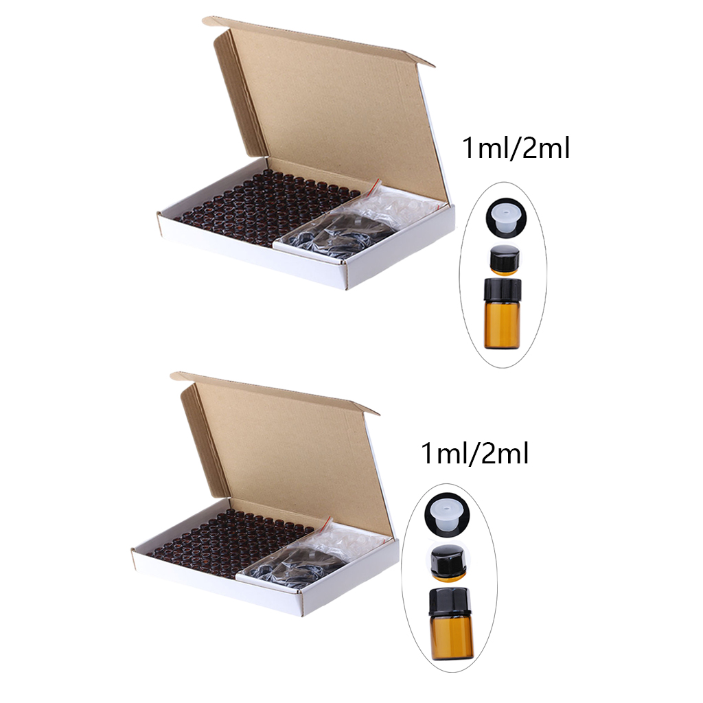 1ml-2ml Amber Glass Portable Mini Dispenser Aromatherapy Travel Must Pipette Bottles Essential Oil Bottles Aromatherapy